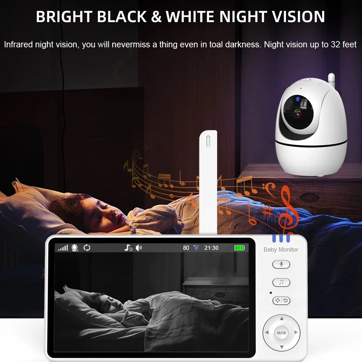 VRYNTO 5" Video Baby Monitor –