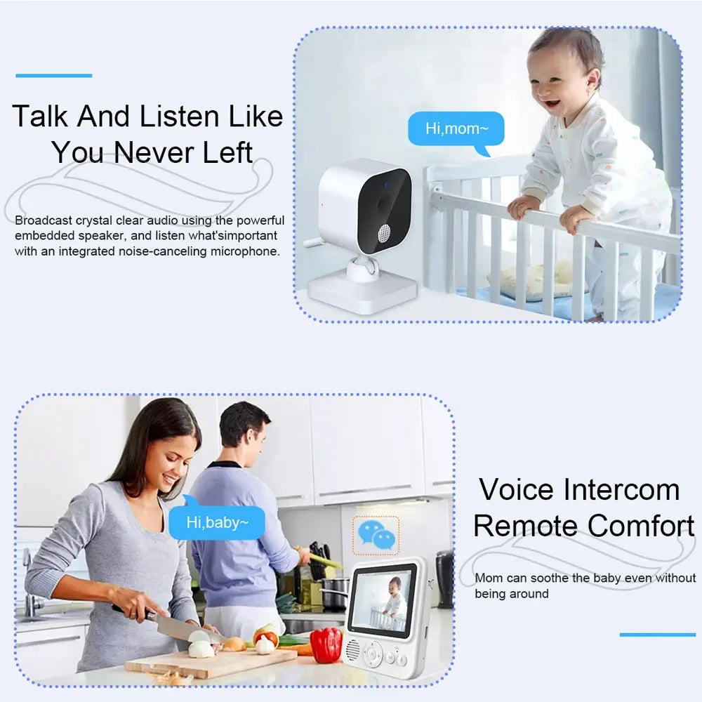 PureCare™ Wireless Baby Monitor - 2.8" HD Screen with Feeding Reminder
