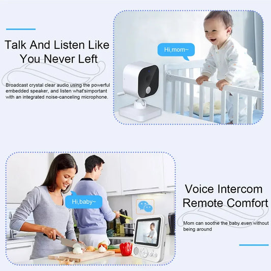 PureCare™ Wireless Baby Monitor - 2.8" HD Screen with Feeding Reminder