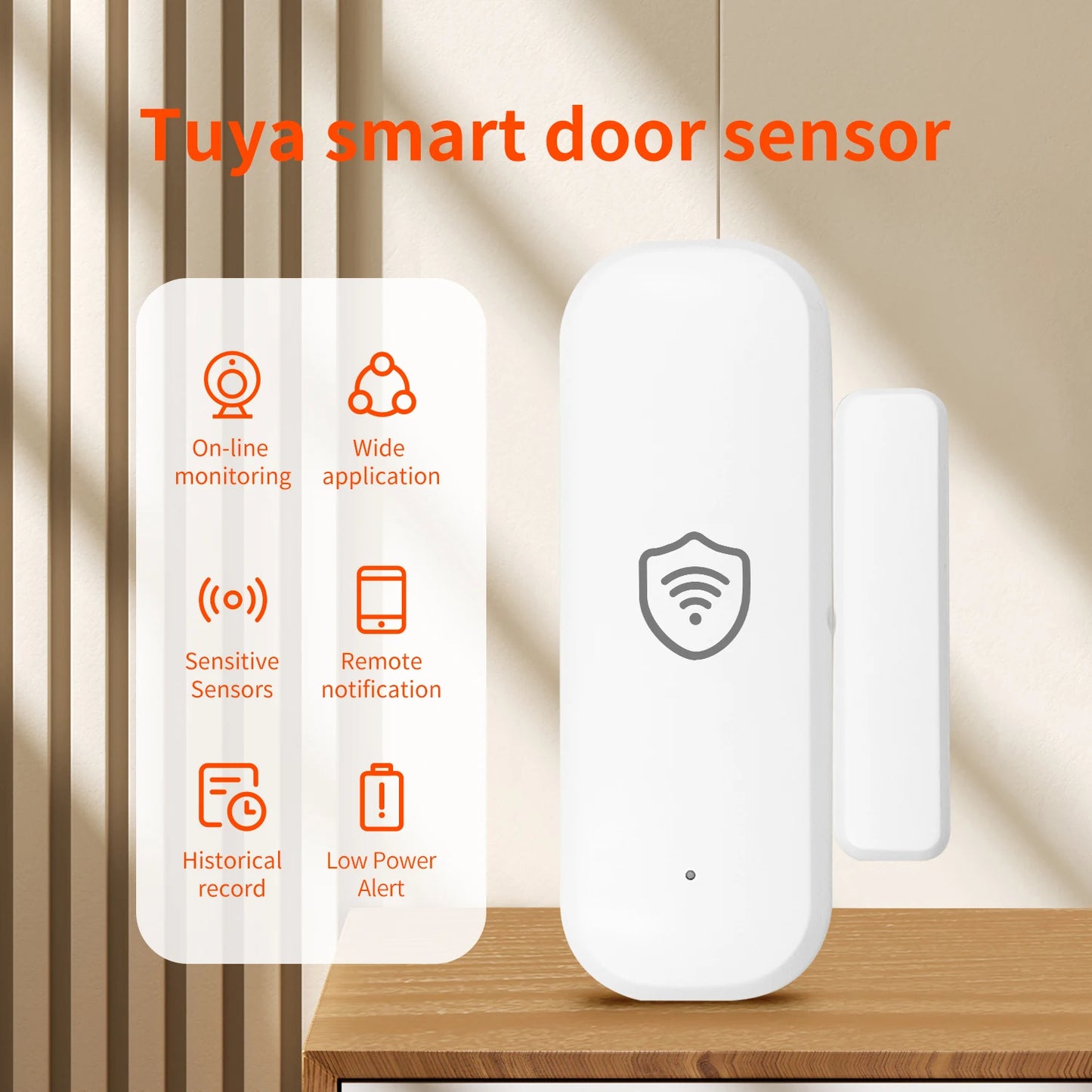 VRYNTO™ Smart WiFi Door & Window Sensor – Real-Time App Alerts & Home Security