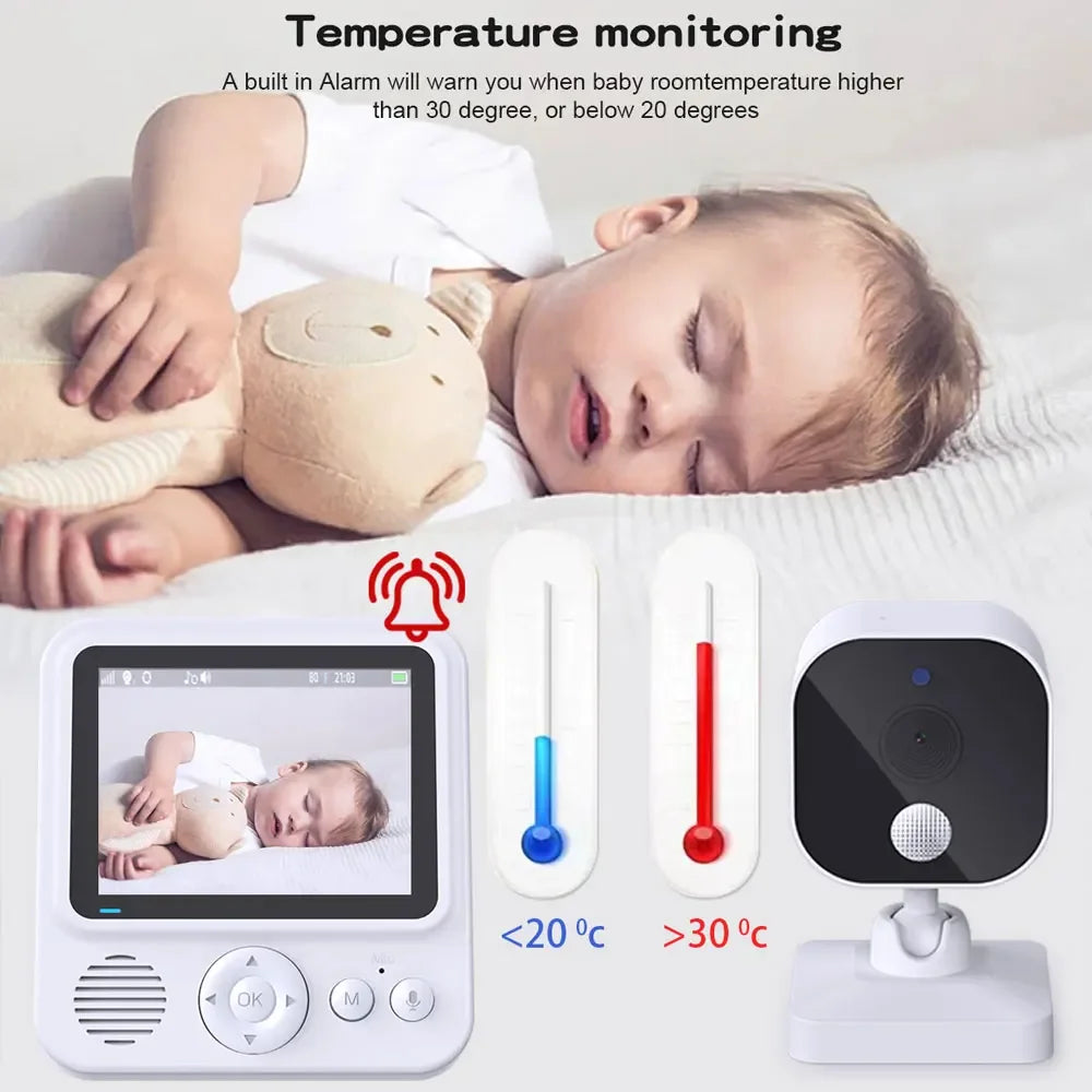 PureCare™ Wireless Baby Monitor - 2.8" HD Screen with Feeding Reminder