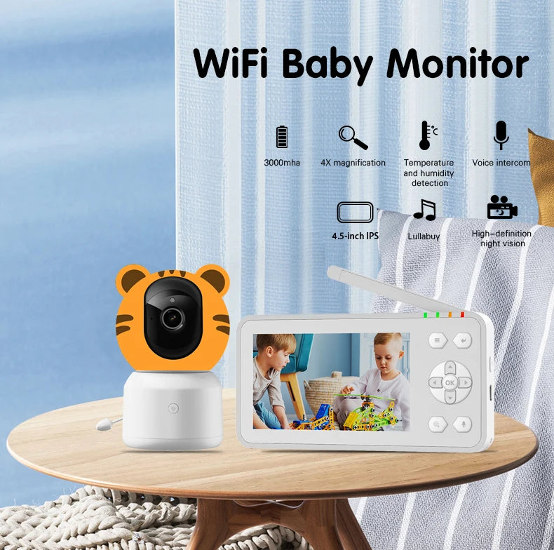 VRYNTO™ Smart WiFi Baby Monitor – 4.3" HD Screen & 1080P Phone App Access