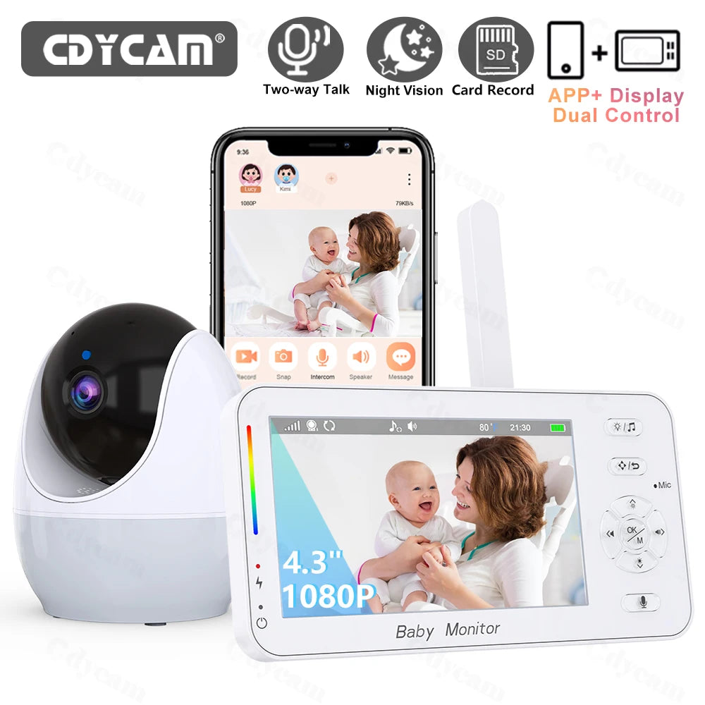 Lumina™ 4.3" Smart Baby Monitor - WiFi App & Dedicated HD Display