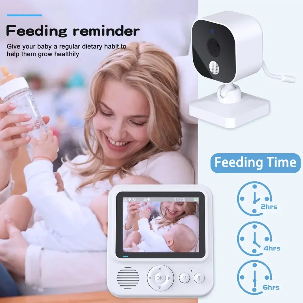 PureCare™ Wireless Baby Monitor - 2.8" HD Screen with Feeding Reminder