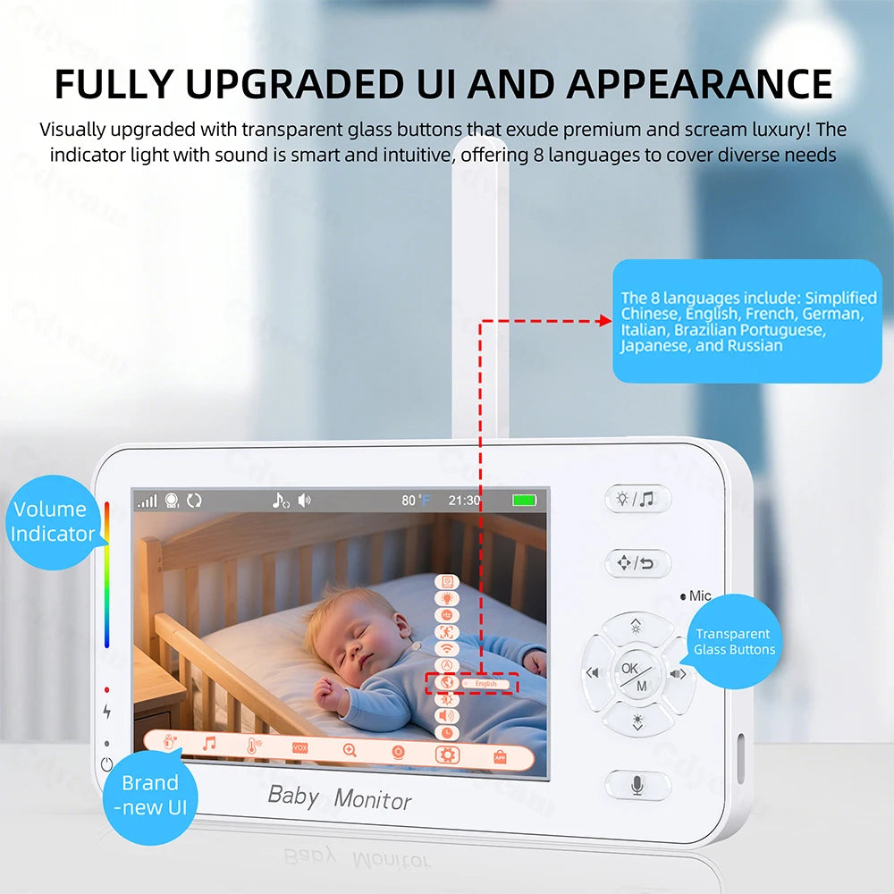 Lumina™ 4.3" Smart Baby Monitor - WiFi App & Dedicated HD Display