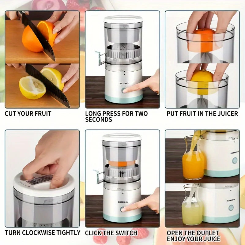 عصارة الحمضيات الكهربائية المحمولة – استمتع بعصير طازج بضغطة زر! 🍊🍋
